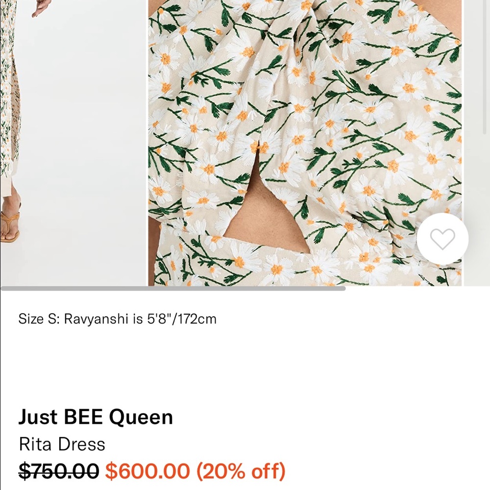 Just Bee Queen Rita Daisy print midi dress - Picture 2 of 6
